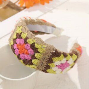NEW KNIT GRANNY SQUARE HEADBAND